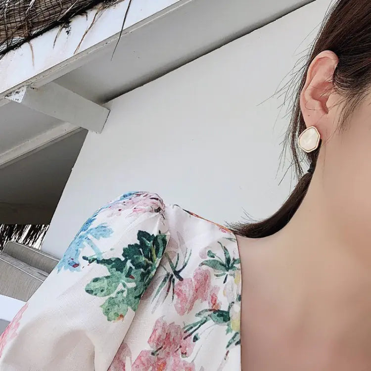 Korean Vintage Irregular Geometric Stud Earrings