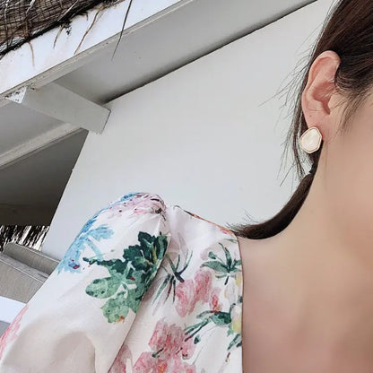 Korean Vintage Irregular Geometric Stud Earrings