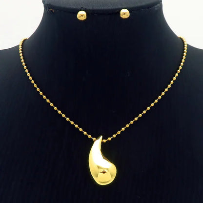 Trendy Hollow Water Drop Earrings in Stainless Steel