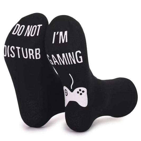 Cotton Non-Slip Gaming Socks with Letter Design