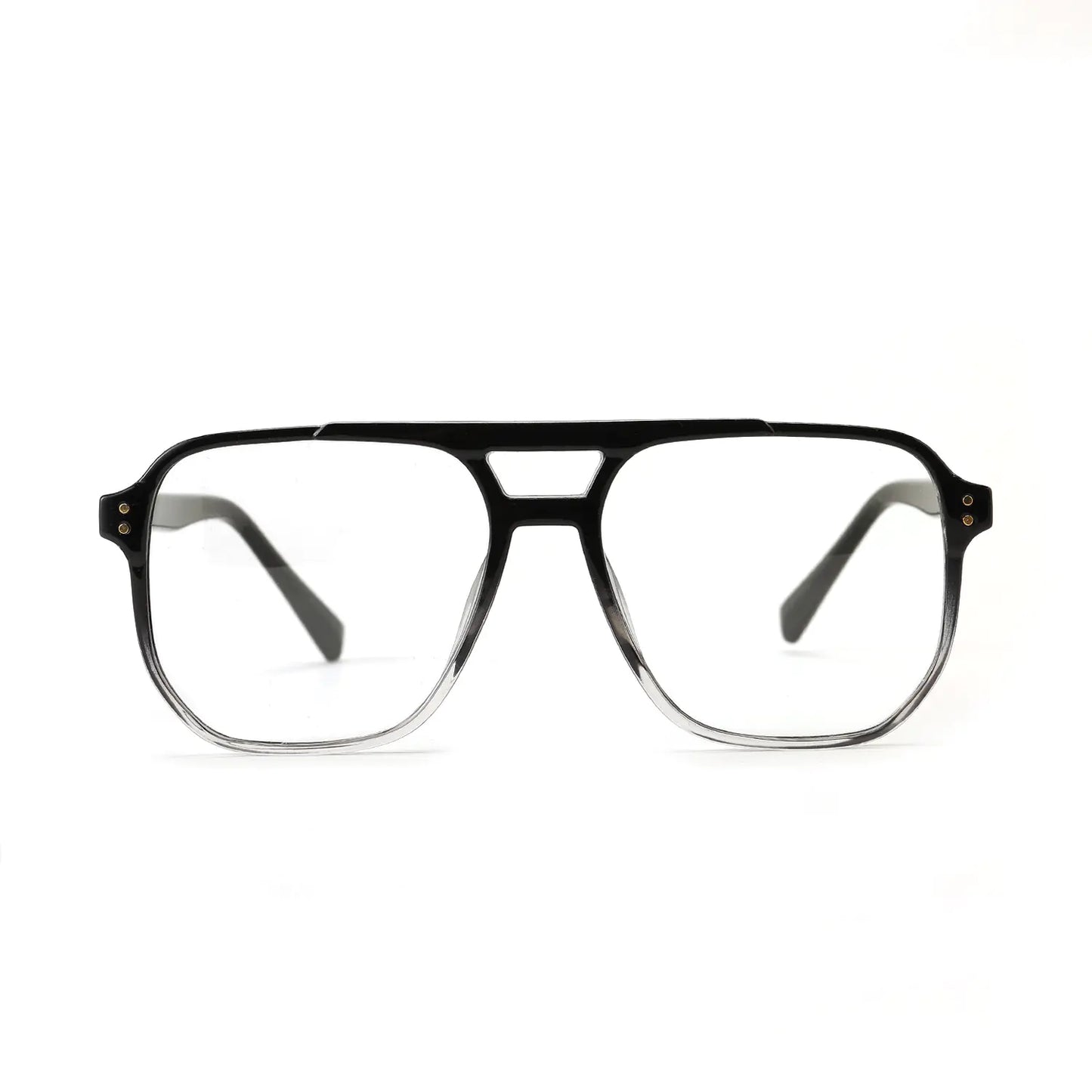 TR801 Vintage Square Glasses with Double Bridge Design
