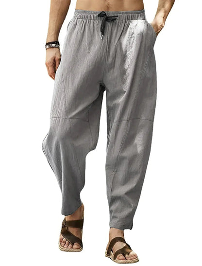 2024 Men's Plus Size Casual 3/4 Pants with Drawstring