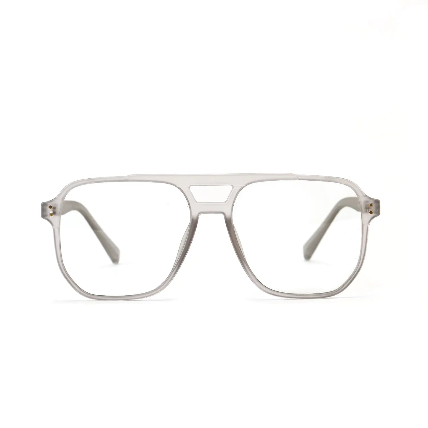 TR801 Vintage Square Glasses with Double Bridge Design