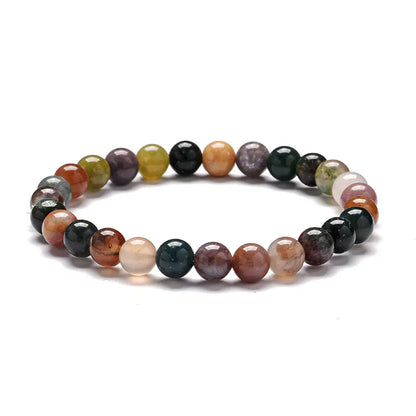 Seven-Color Agate Couple Bracelet