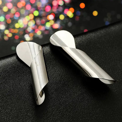 Irregular Spiral Design Metal Punk Earrings