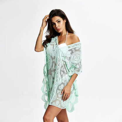 New Women's Bohemian Beach Cover-Up Dress