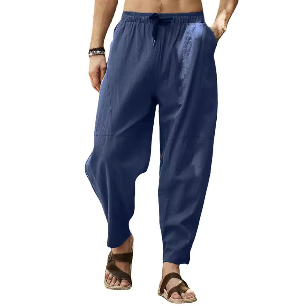 2024 Men's Plus Size Casual 3/4 Pants with Drawstring