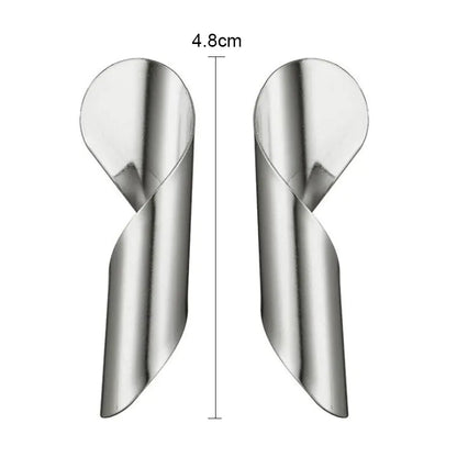 Irregular Spiral Design Metal Punk Earrings