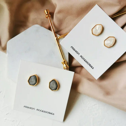 Korean Vintage Irregular Geometric Stud Earrings