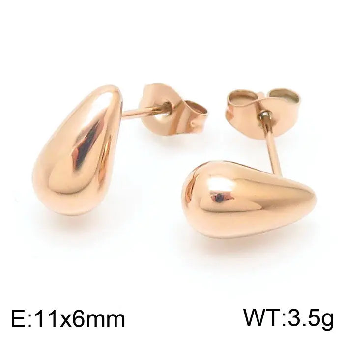 Trendy Hollow Water Drop Earrings in Stainless Steel