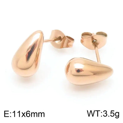 Trendy Hollow Water Drop Earrings in Stainless Steel
