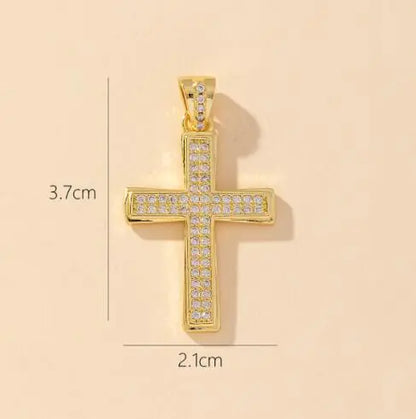 S925 Silver Cross Stud Earrings with Diamonds for Women