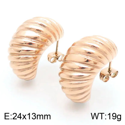 Trendy Hollow Water Drop Earrings in Stainless Steel