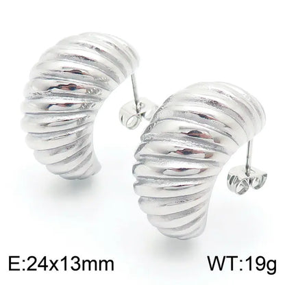 Trendy Hollow Water Drop Earrings in Stainless Steel