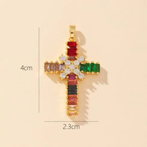 S925 Silver Cross Stud Earrings with Diamonds for Women