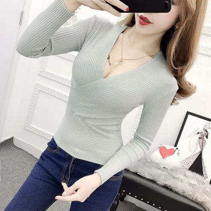 Knit Base Top, V-Neck Sweater