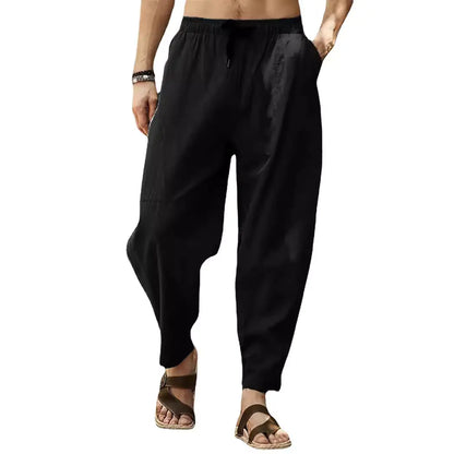 2024 Men's Plus Size Casual 3/4 Pants with Drawstring