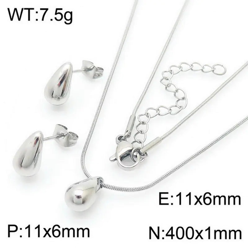 Trendy Hollow Water Drop Earrings in Stainless Steel