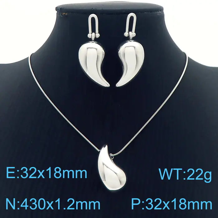 Trendy Hollow Water Drop Earrings in Stainless Steel