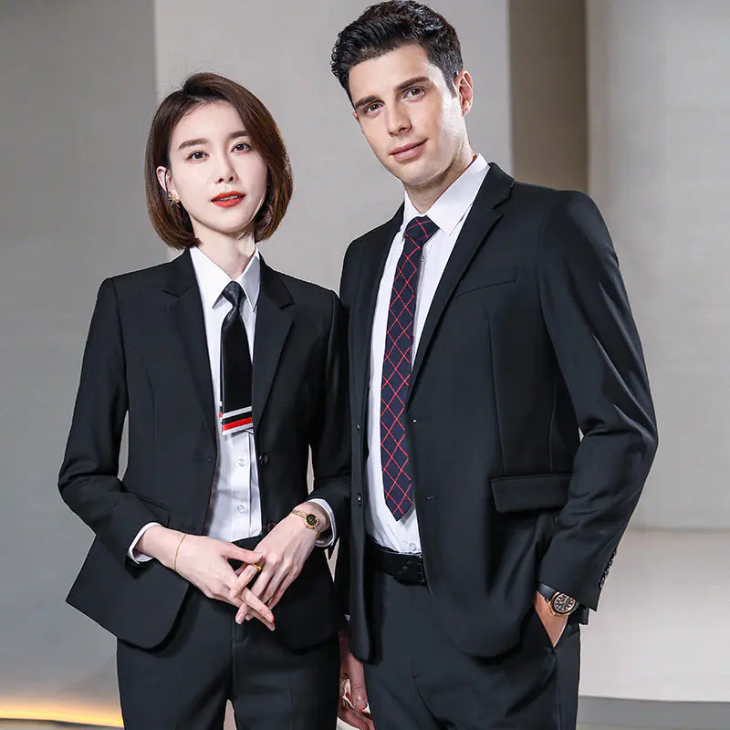 Navy Blue Women's Suit Set for Professional Workwear