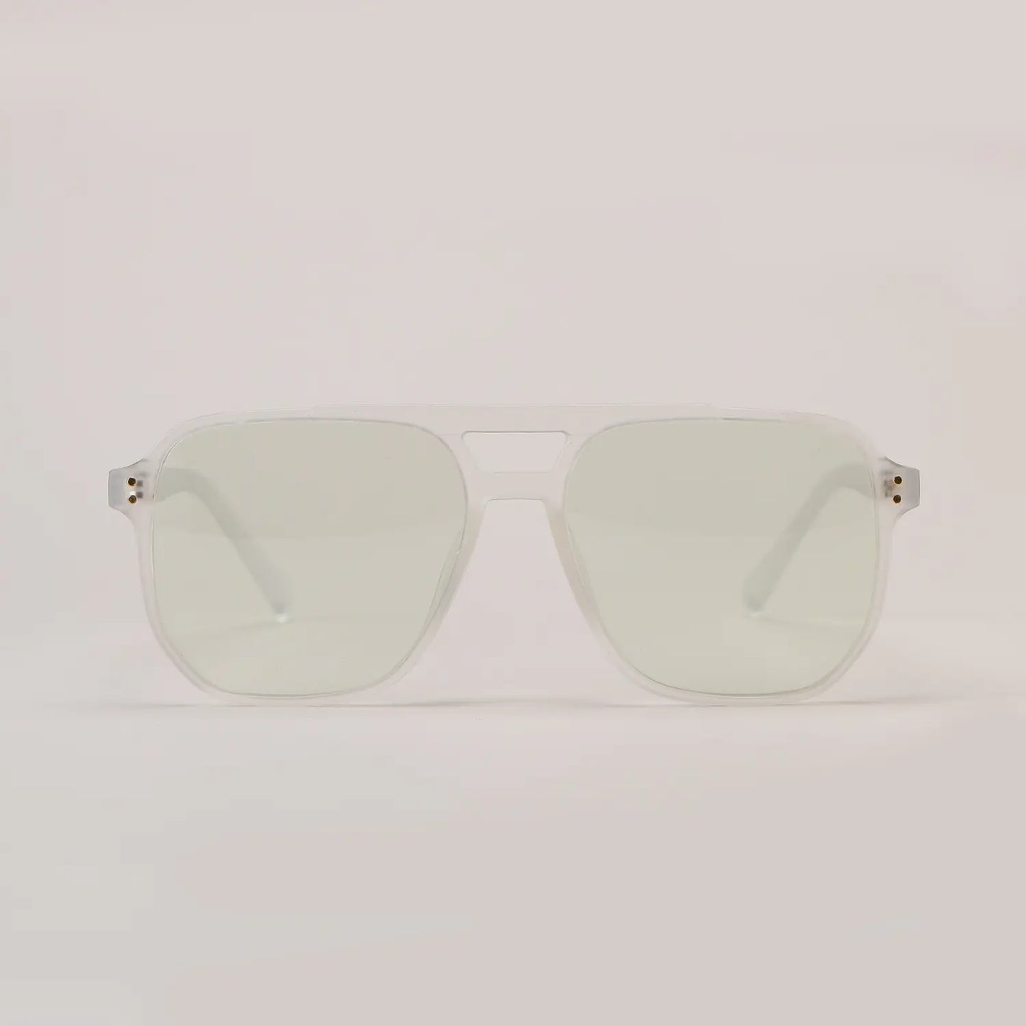 TR801 Vintage Square Glasses with Double Bridge Design