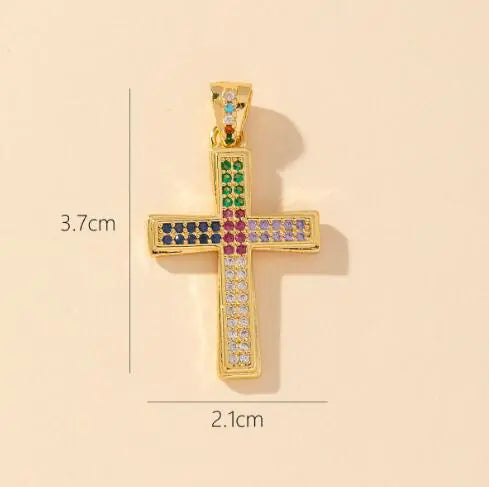 S925 Silver Cross Stud Earrings with Diamonds for Women