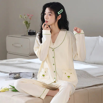 2024 Cotton Maternity Pajama Gift Set for Nursing