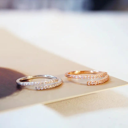 Minimalist Adjustable Zircon Ring for Women (J201)