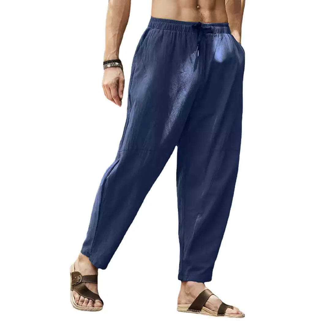 2024 Men's Plus Size Casual 3/4 Pants with Drawstring