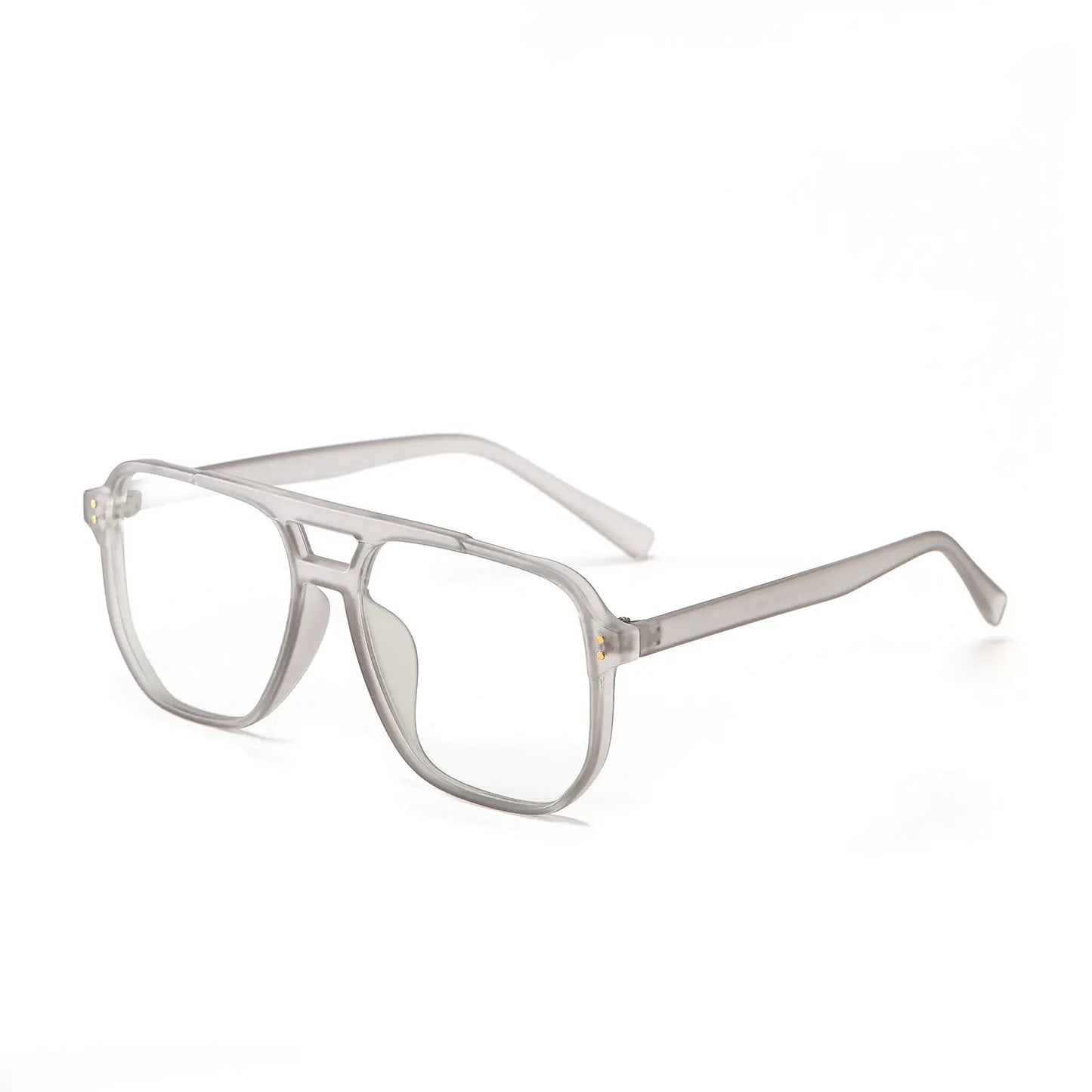 TR801 Vintage Square Glasses with Double Bridge Design