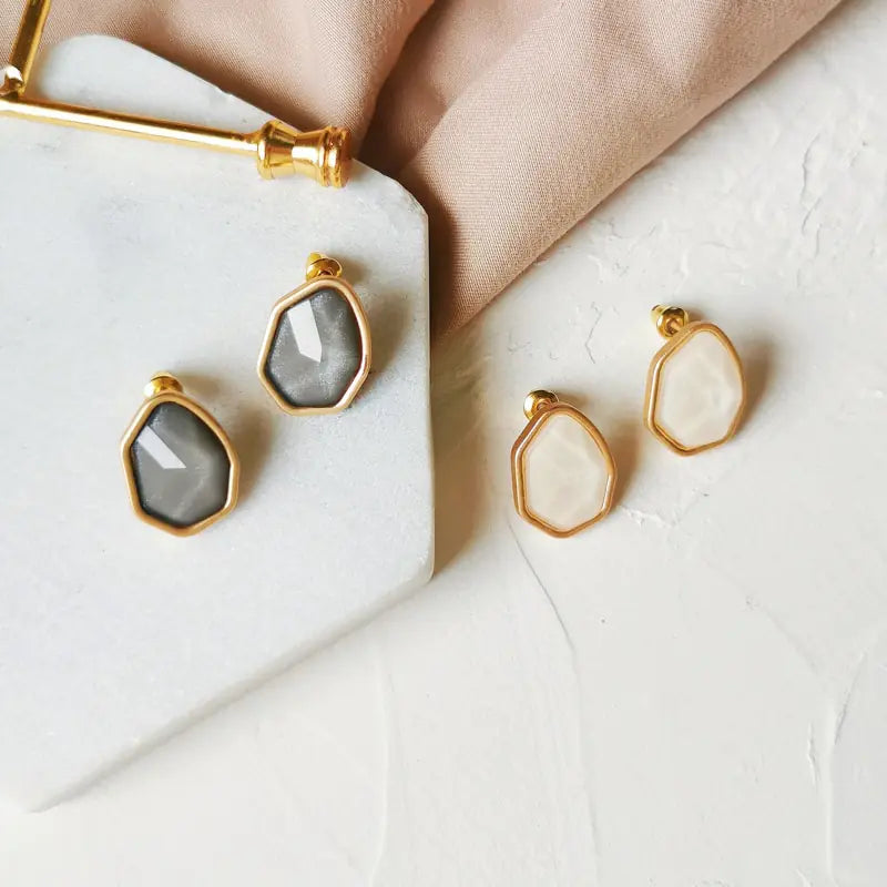 Korean Vintage Irregular Geometric Stud Earrings