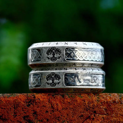 Vintage Tree of Life Stainless Steel Ring