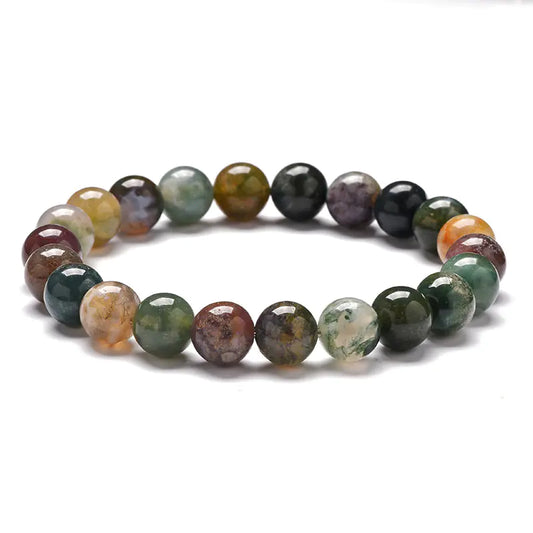 Seven-Color Agate Couple Bracelet