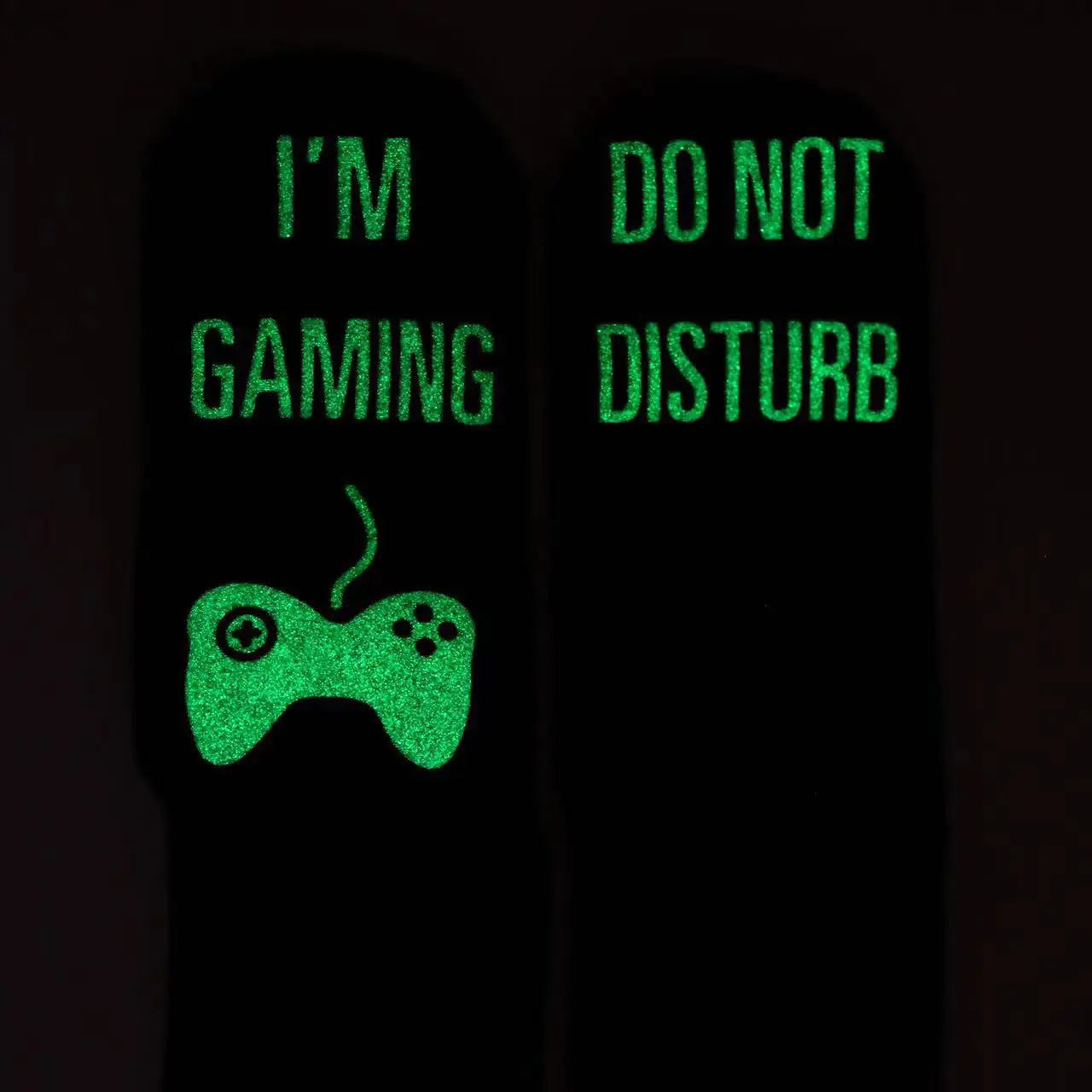 Cotton Non-Slip Gaming Socks with Letter Design