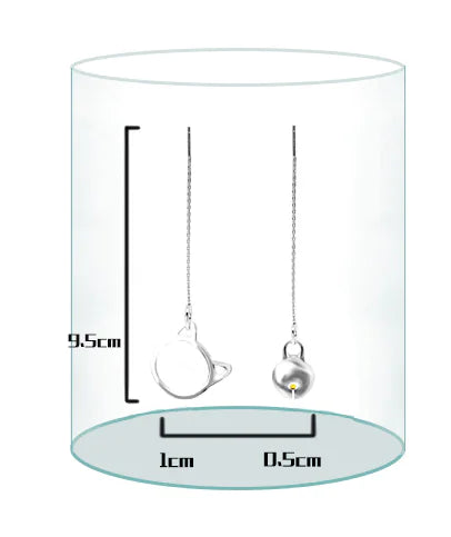 Asymmetrical Cat Bell Earrings - Stylish Long Design