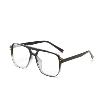 TR801 Vintage Square Glasses with Double Bridge Design