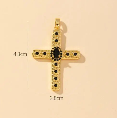 S925 Silver Cross Stud Earrings with Diamonds for Women