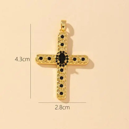 S925 Silver Cross Stud Earrings with Diamonds for Women