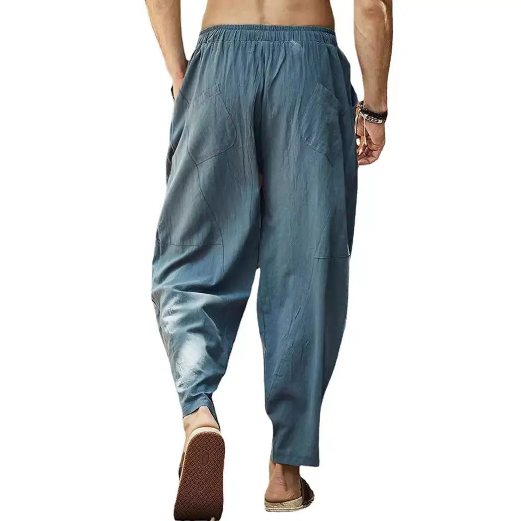 2024 Men's Plus Size Casual 3/4 Pants with Drawstring