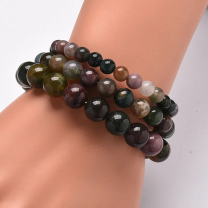 Seven-Color Agate Couple Bracelet