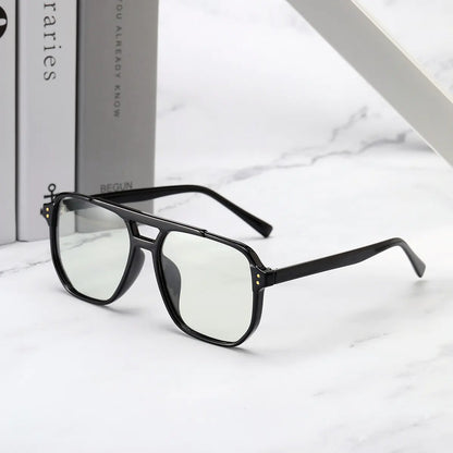 TR801 Vintage Square Glasses with Double Bridge Design
