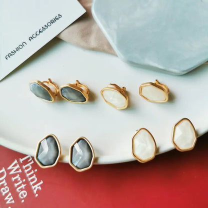 Korean Vintage Irregular Geometric Stud Earrings