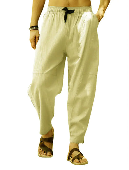 2024 Men's Plus Size Casual 3/4 Pants with Drawstring