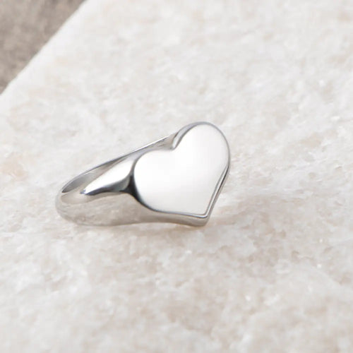 Fashion Heart-Shaped Stainless Steel Ring (SA083)