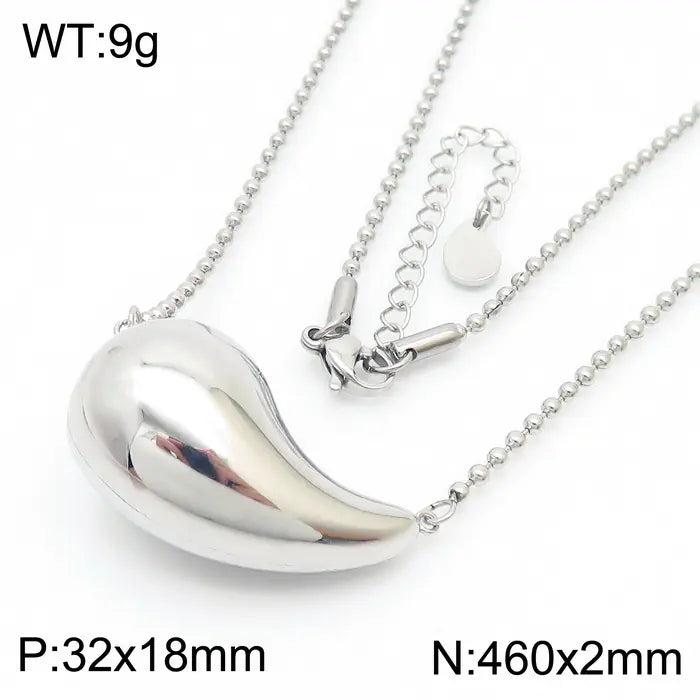 Trendy Hollow Water Drop Earrings in Stainless Steel