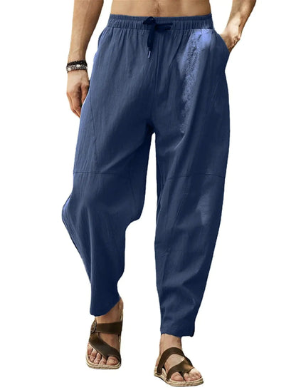 2024 Men's Plus Size Casual 3/4 Pants with Drawstring