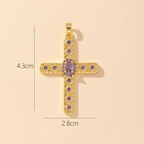 S925 Silver Cross Stud Earrings with Diamonds for Women