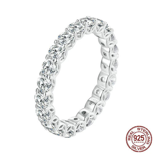 Openwork Pattern Moissanite Ring for Women