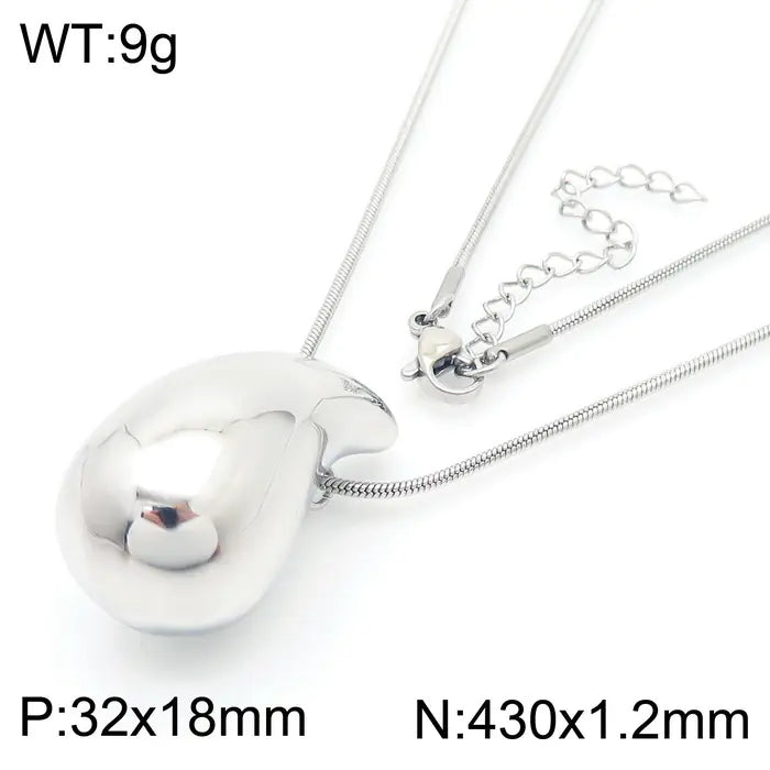 Trendy Hollow Water Drop Earrings in Stainless Steel