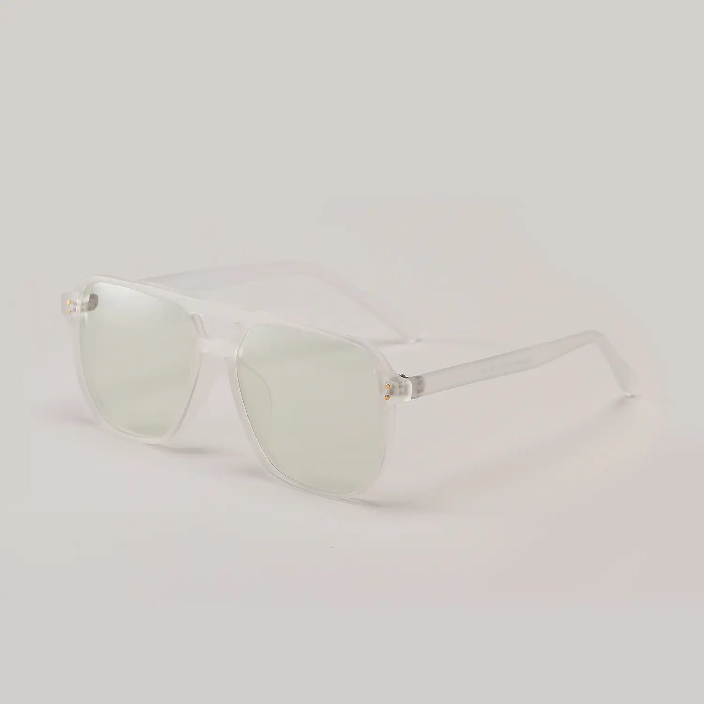 TR801 Vintage Square Glasses with Double Bridge Design